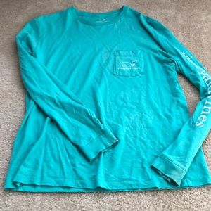 Vineyard vine light blue long sleeve shirt